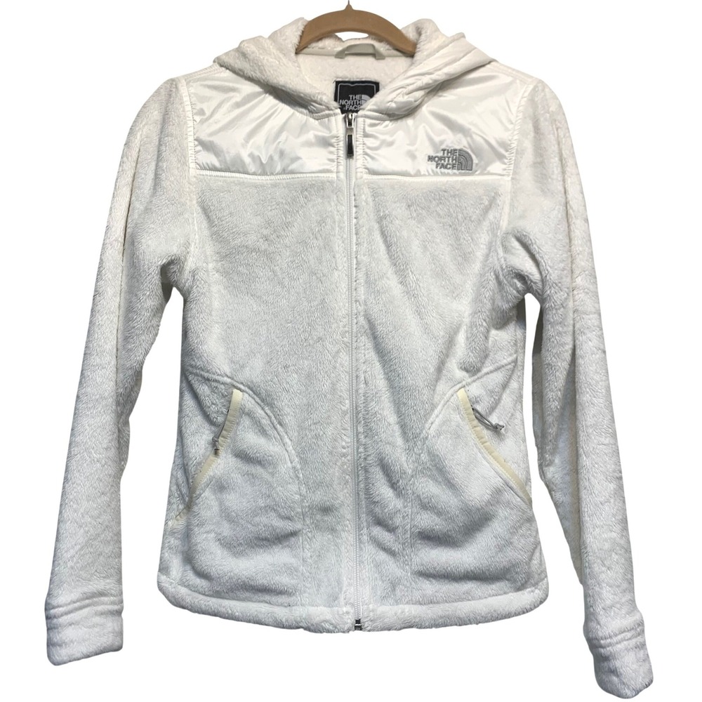 The North Face Osito Hybrid Fleece Hoodie XS White Full Zip Jacket Gorpcore